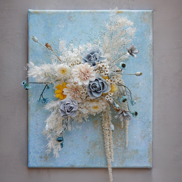 Summer Breeze | Preserved Flower Gift | 3D Flower Canvas | One-of-a-Kind Artwork