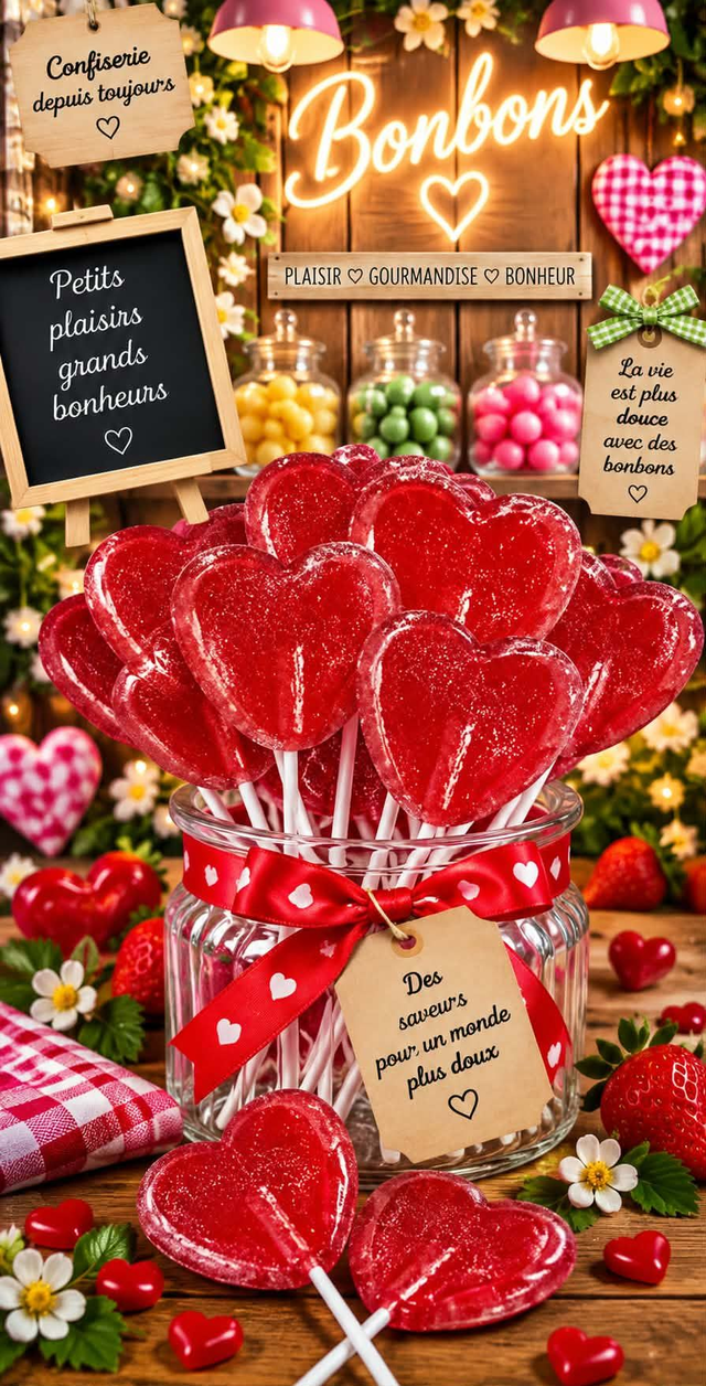 sucette coeurs 