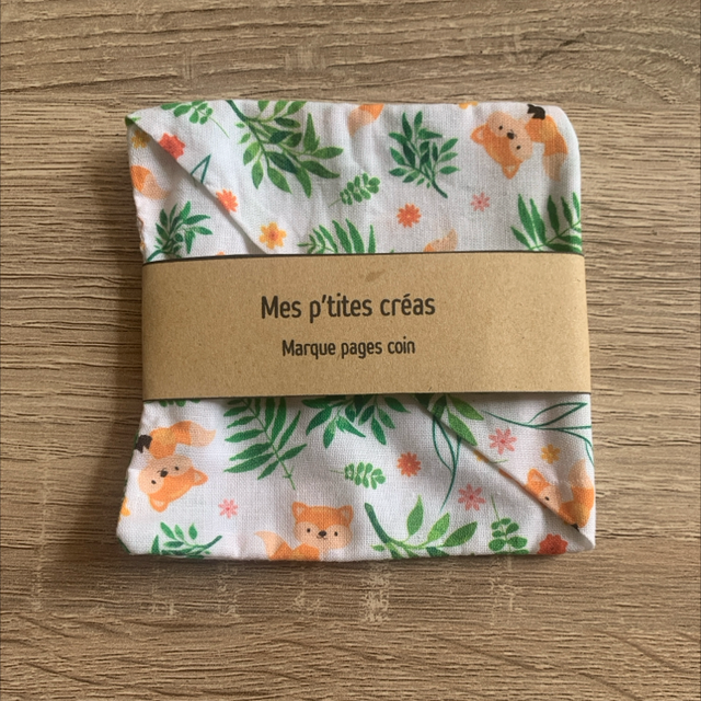 Marque pages coin en tissu