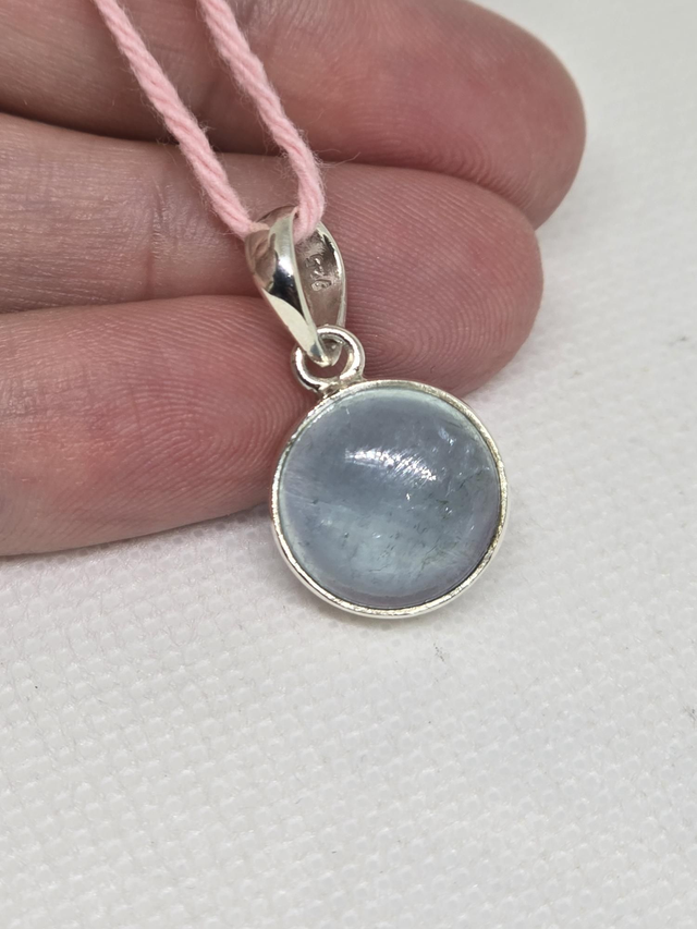 Pendentif Aigue marine et Argent 925