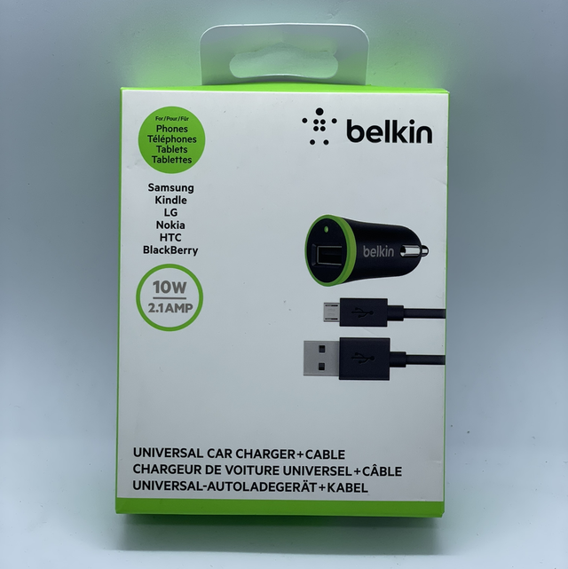 Chargeur auto rapide 10w Belkin prise + câble micro usb