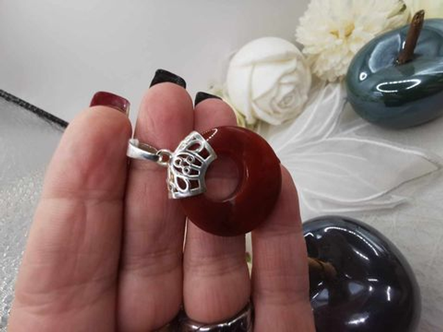 Pendentif Donut en Cornaline