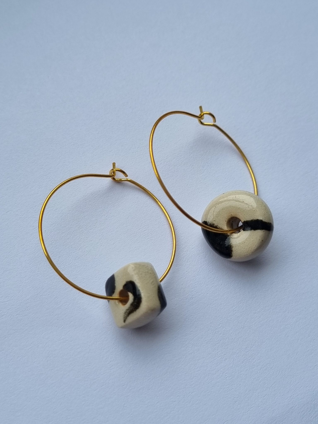 Asymmetrical Geometric Loop Earrings
