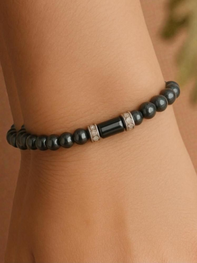 Bracelet Hématite Et Perles Magnétique - Force & Stabilité