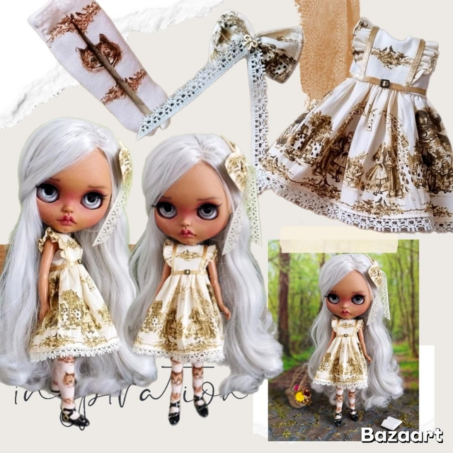 Mori Alice in Wonderland dress set for Blythe and Pullip