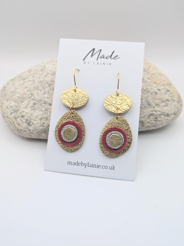 Gold Pebble Drop Earrings (1)