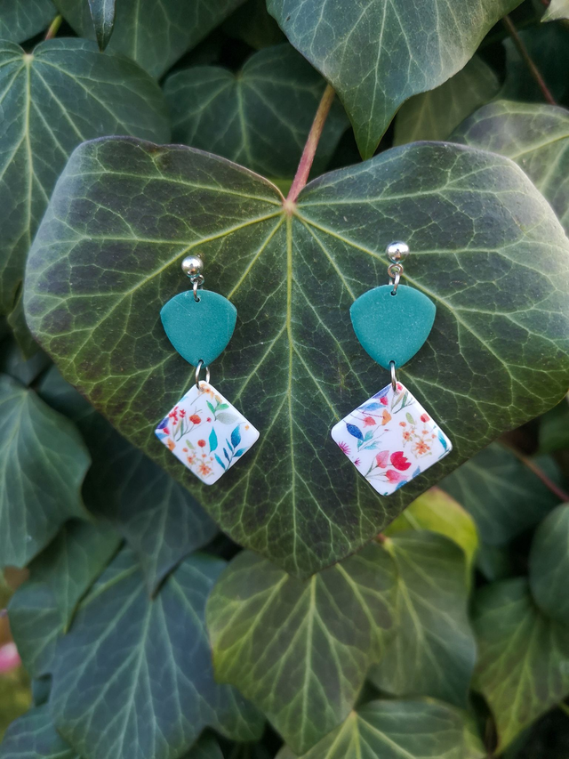 Collection Les Imprimées Printemps - Boucles d&#039;oreilles Elyne