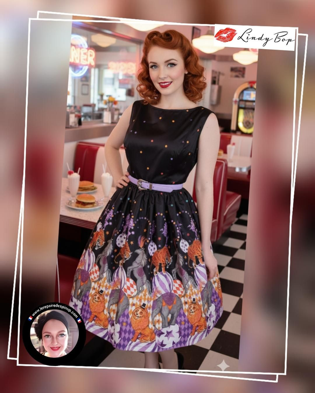 Robe Lindy Bop Audrey Circus Black T46