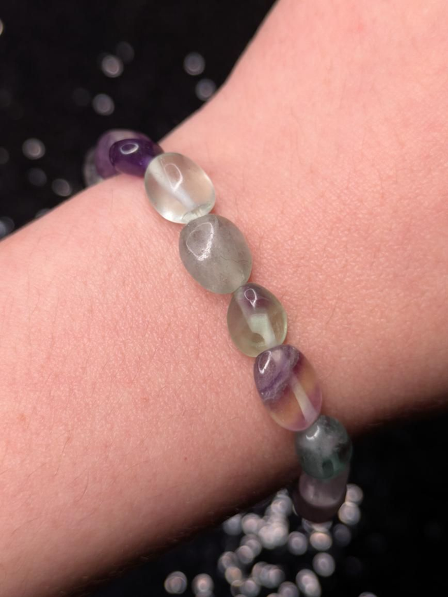 Bracelet fluorite roulée 