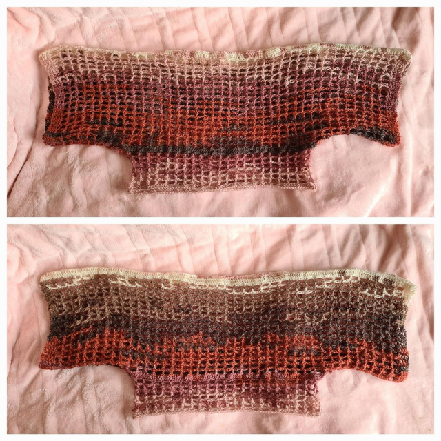 Unique handmade crochet short sleeve crop top Small Mohair Wool