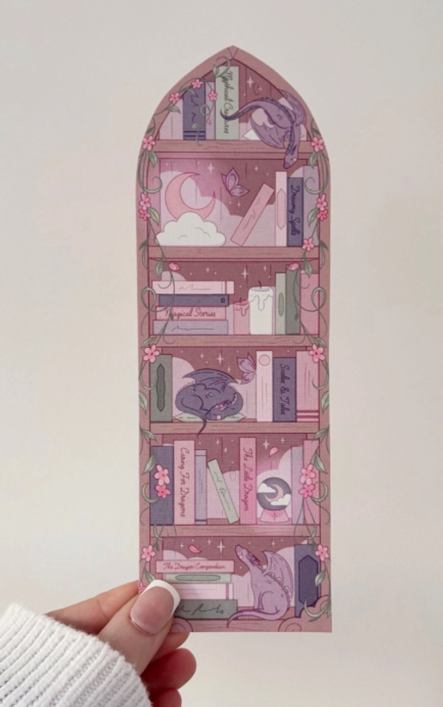 Sleepy Dragons Bookshelf Bookmark