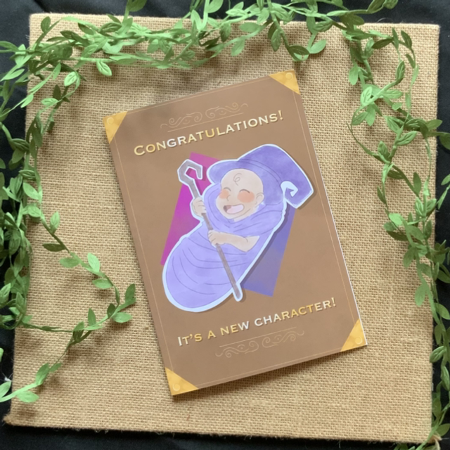 Congratulations, it’s a New Character! - A5 Greetings Card