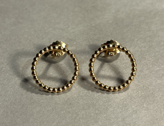 Ohrschmuck DOTS rund groß goldplattiert