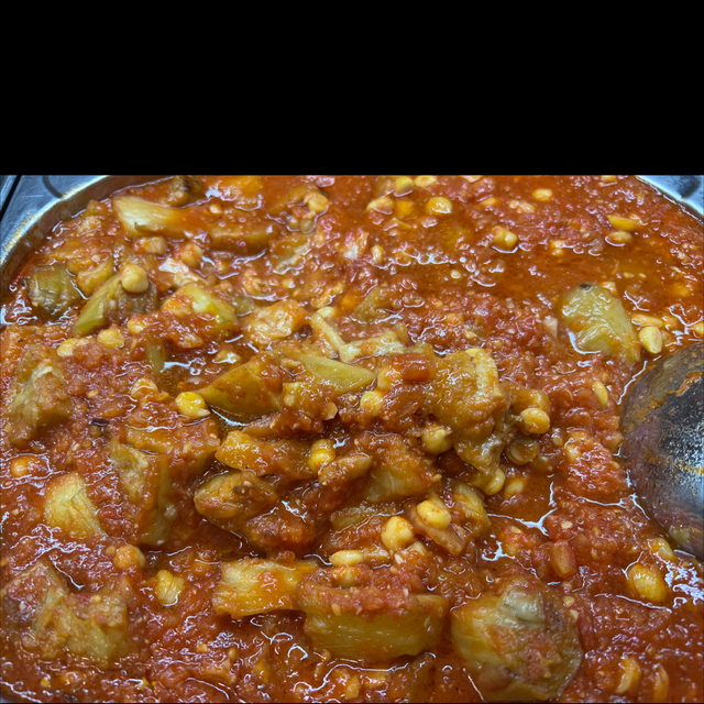 Mnazalet batenjan vegan mit Reis oder bulgur 