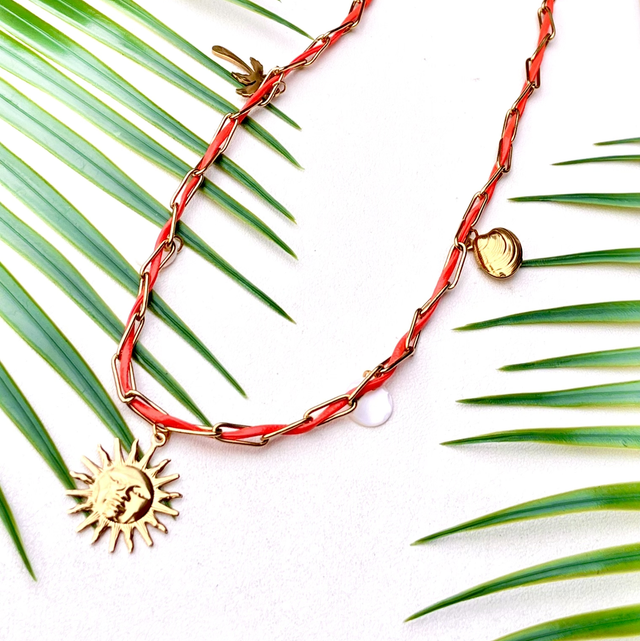 Collier Soleil Orange 