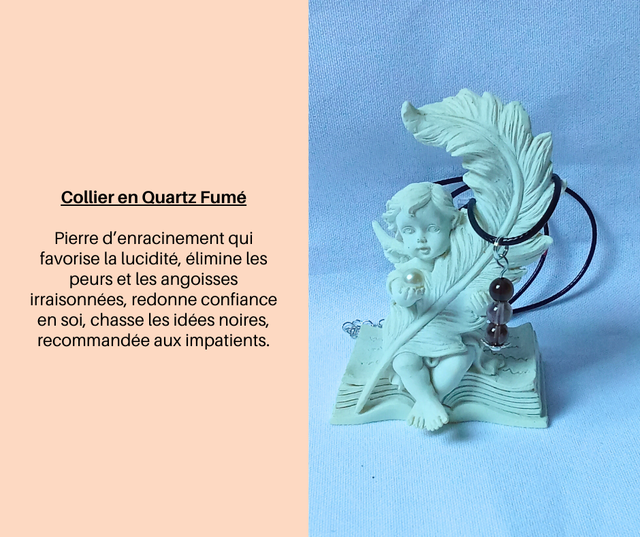 26- Collier en Quartz Fumé