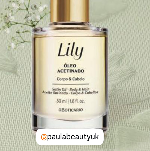 Óleo Acetinado Multifuncional Corpo e Cabelo Lily 200g