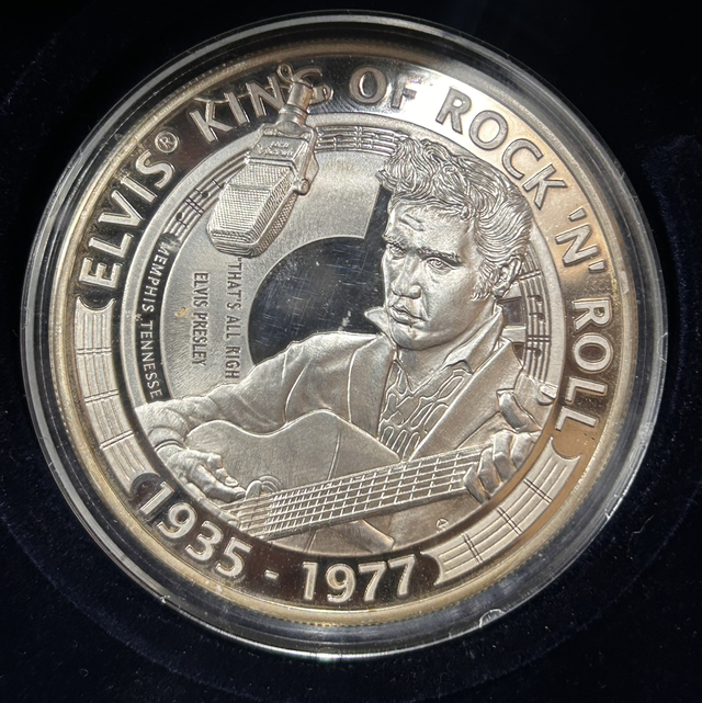 Limited Edition silver proof Elvis Presley coin