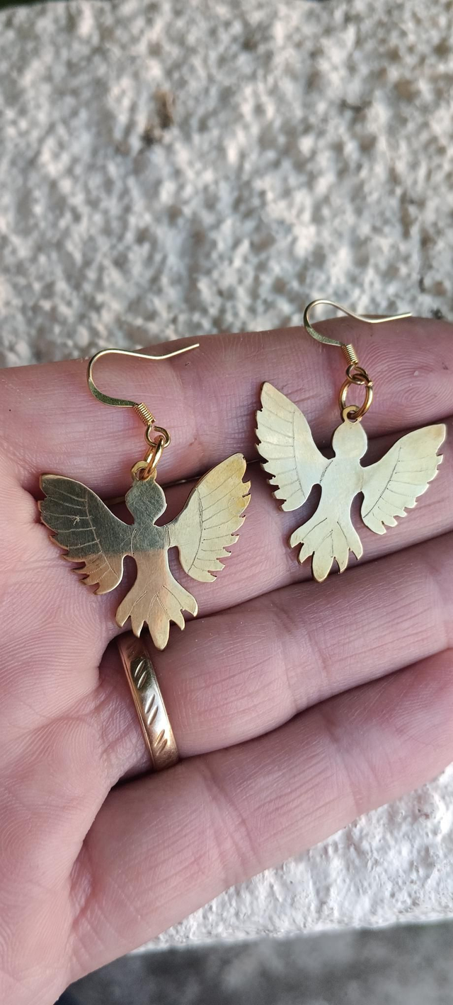 Boucles d'oreilles laiton Angel