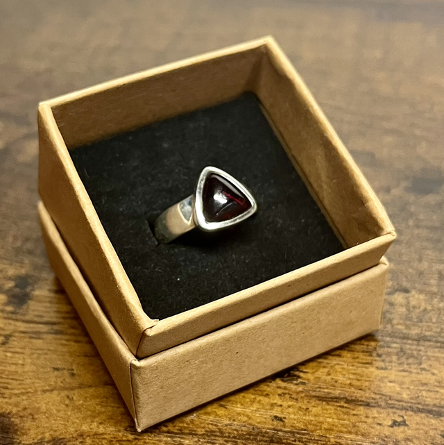 Bague en argent et Grenat - Taille 55