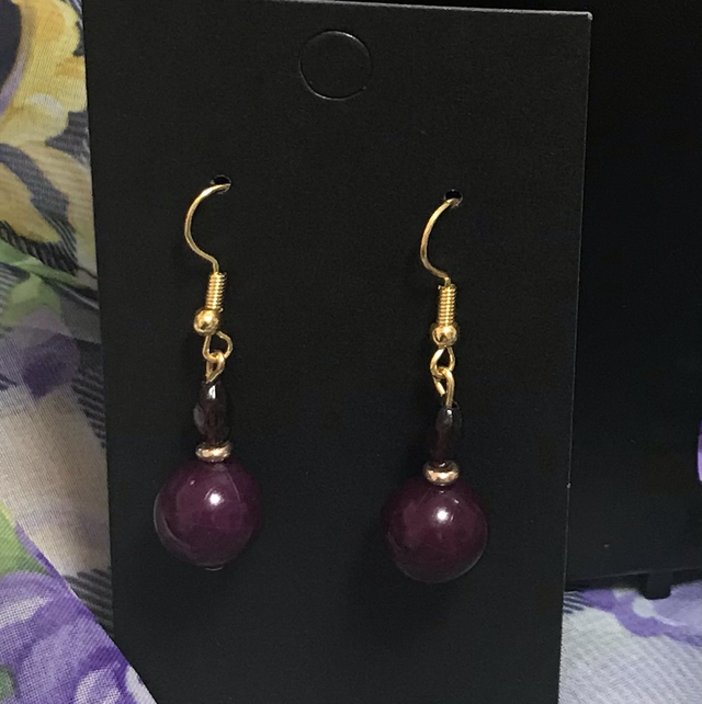 Purple Dangling Earrings- PUR04