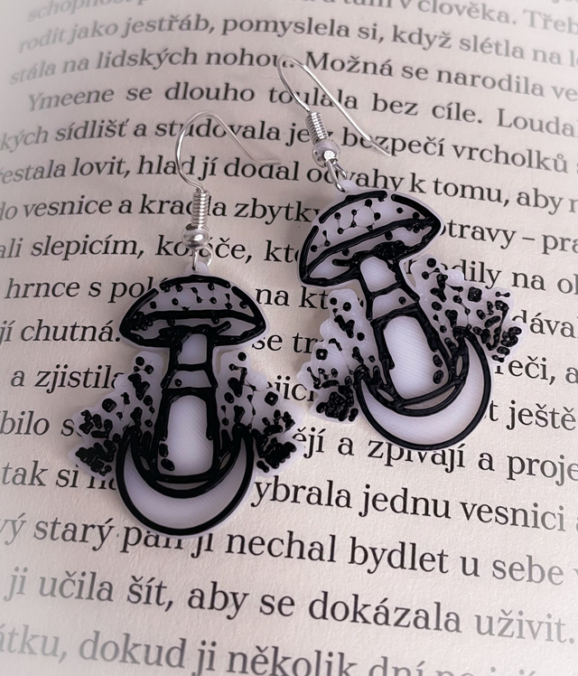 Náušnice Houbičky 02