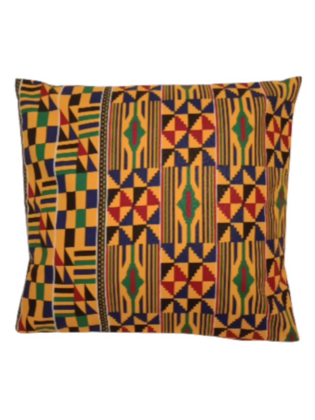 Taie d’Oreiller 40x40 cm en Wax – Fait Main, Unique &amp; Colorée