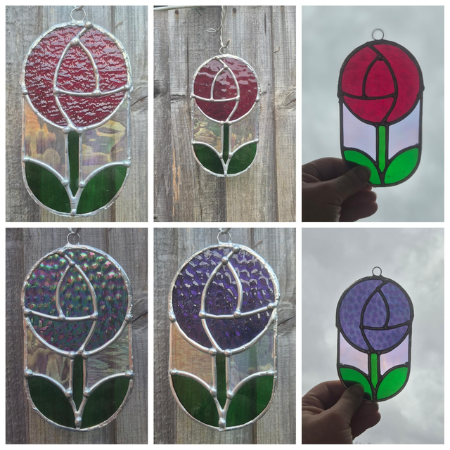 Art deco flower lozenge