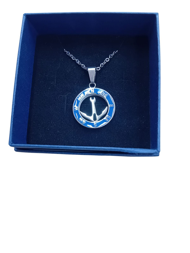 Collana rosa dei venti smaltata