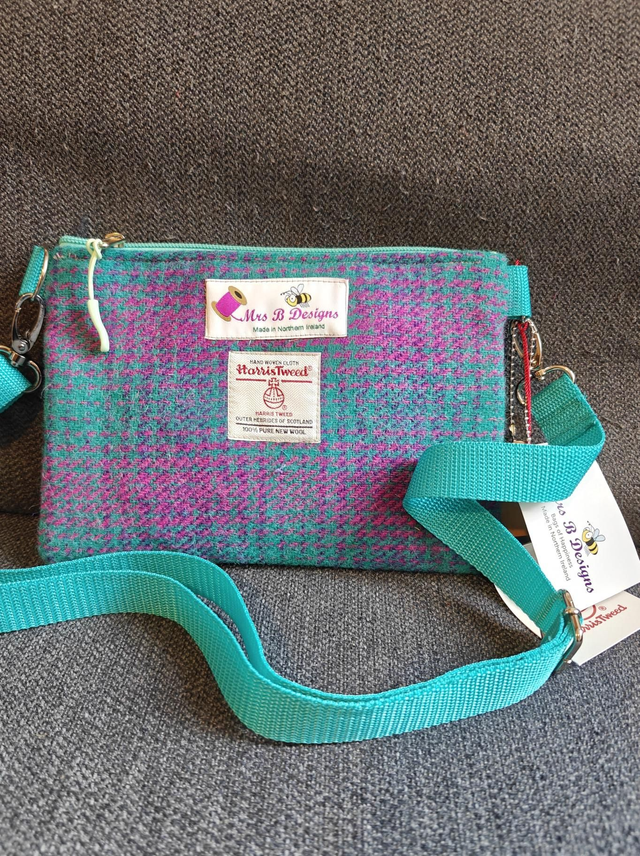 Harris Tweed Nairn bag. Scottish Wool handbag 