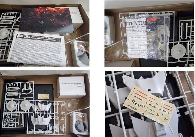 Star Trek 3 piece Adversary set, 3 piece Enterprise, Enterprise incident kits