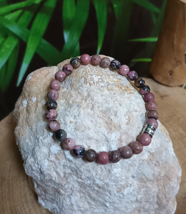 Bracelet en rhodonite