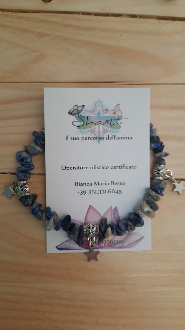 Bracciale donna chips sodalite