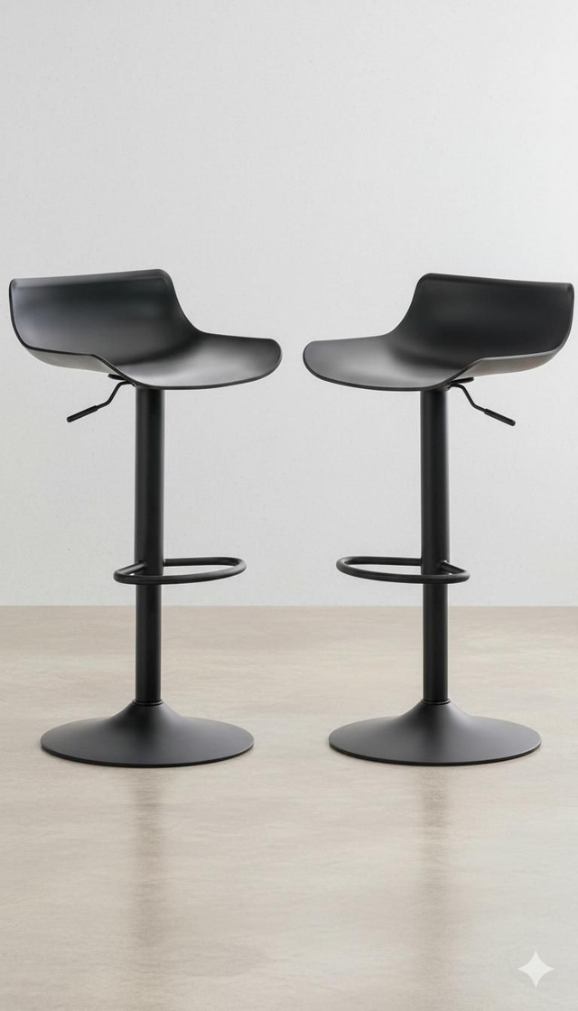 2er Set Barhocker Aveiro – Schwarz