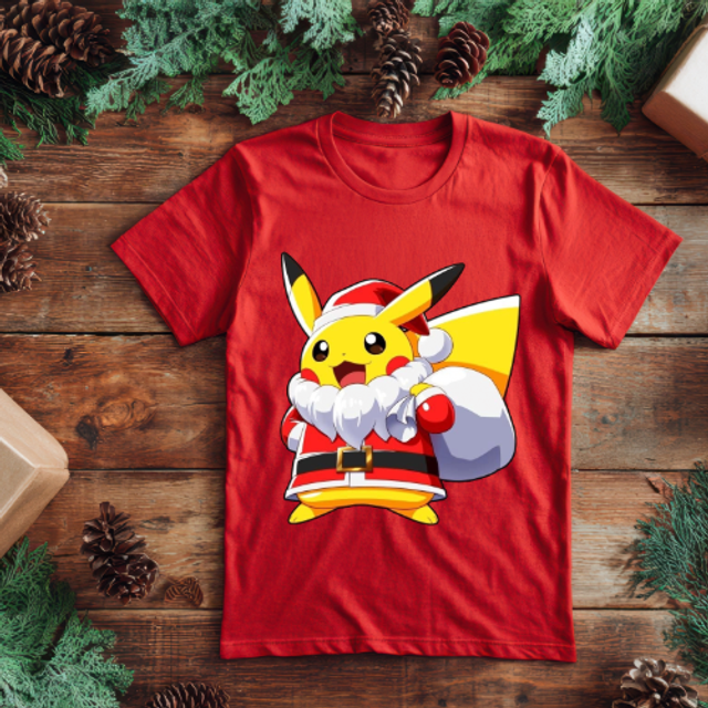 Pikachu Christmas T-shirt 