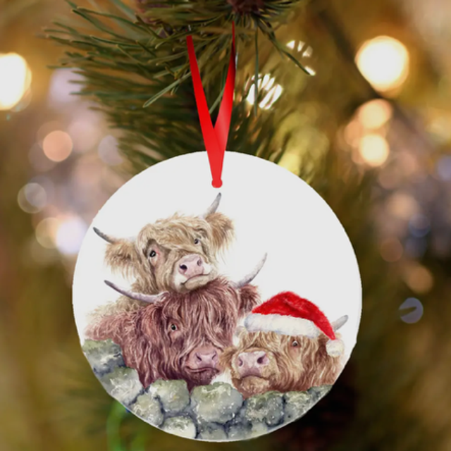 Ceramic Highland Friend Tree Decoration