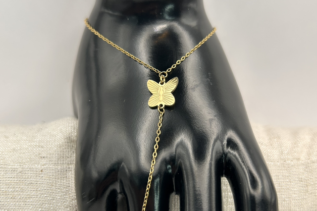 Chaîne de main butterfly doré 