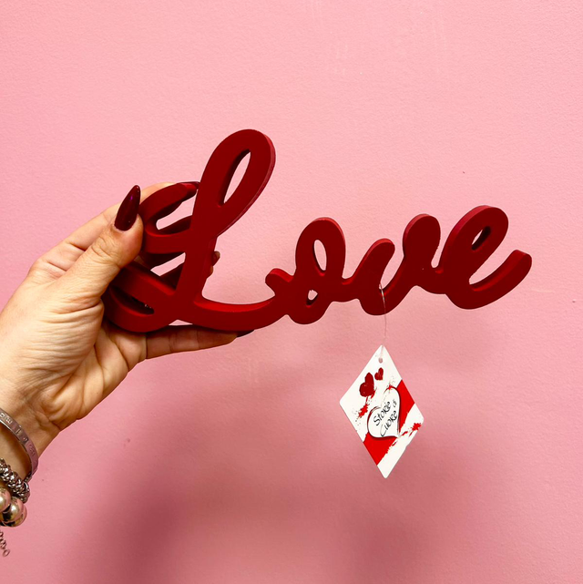 Scritta decorativa love 23x2x10Cm