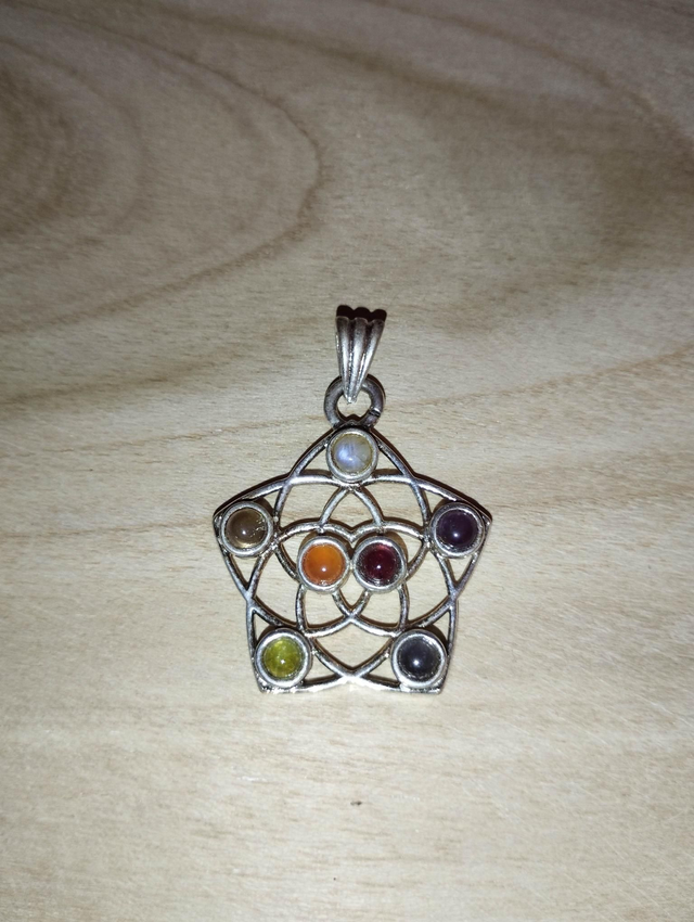 Pendentif 7 chakras étoile 