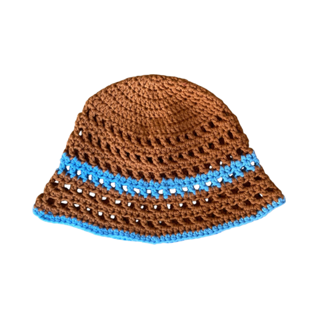 Bob filet marron / bleu ciel 