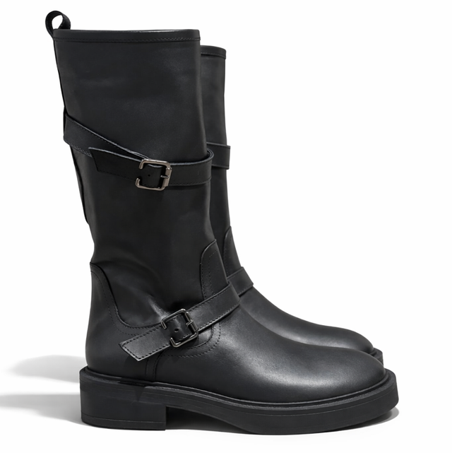 BIKER boot - black nappa