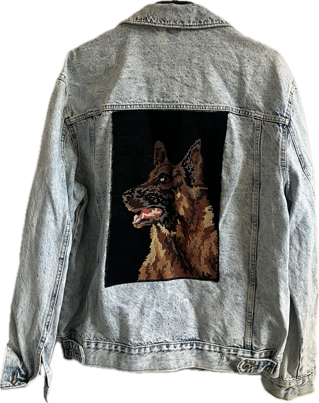 Veste en jean "Berger Allemand" (Taille L)
