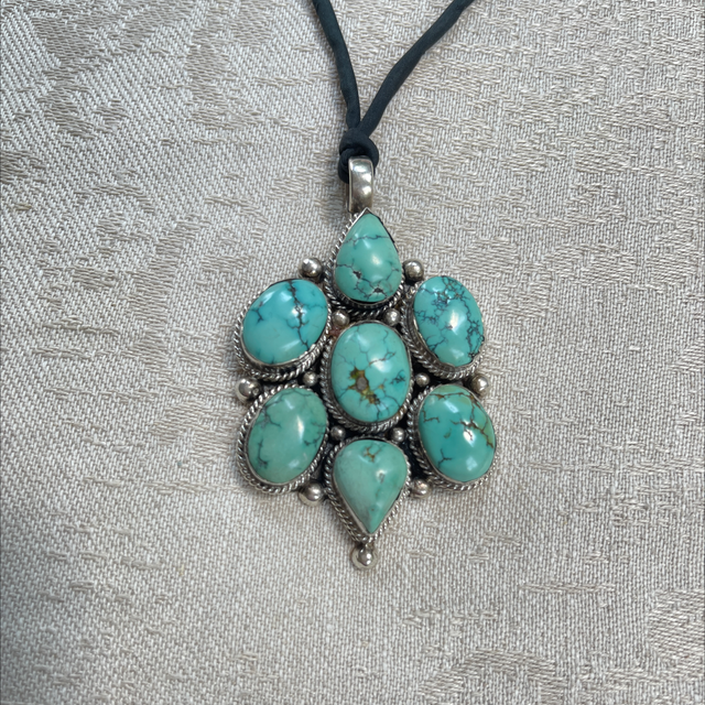 Türkis Amulett Anhänger Kette Talismann native americans