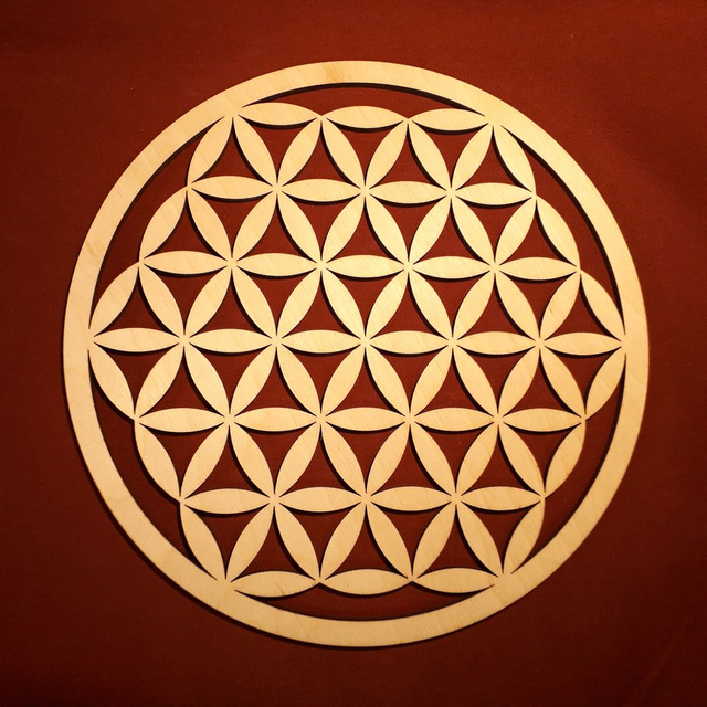 Flower of Life, Wooden Sacred Geometric Symbol 