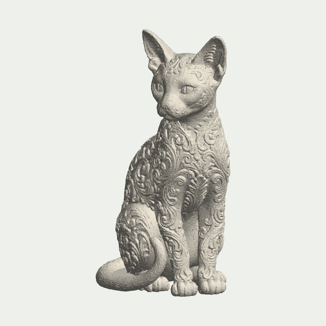 Sitting Siamese Cat Statue