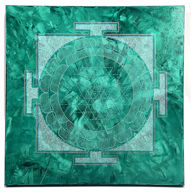 Ce qui se trouve dans le Silence – oeuvre originale 60cm x 60cm