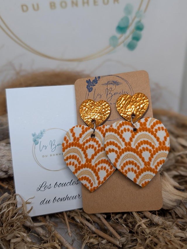 Boucles d'oreilles Louise orange lo104