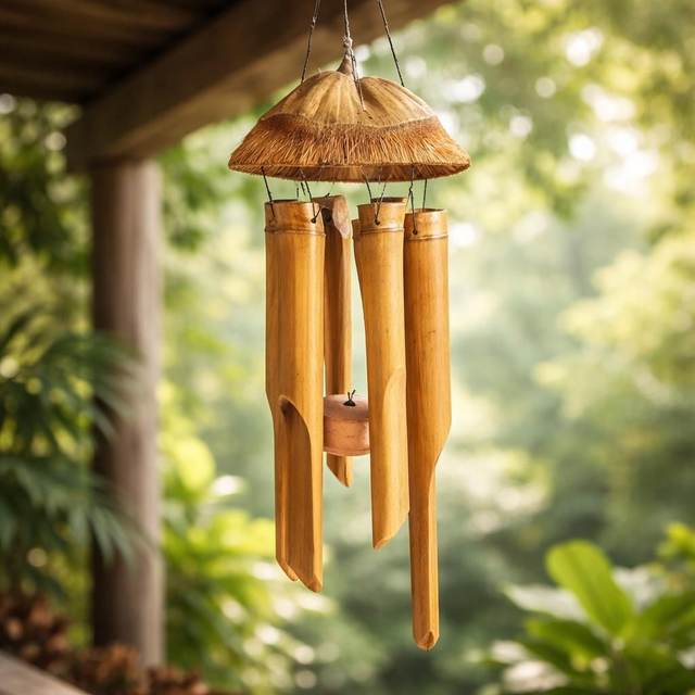 "Chapeau noix de coco" - Carillon à vent 