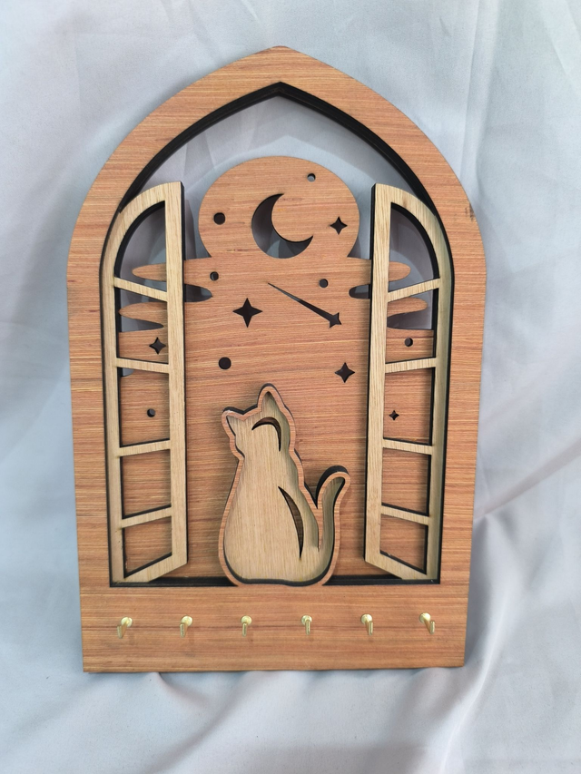 Porte clé mural &quot;chat&quot;