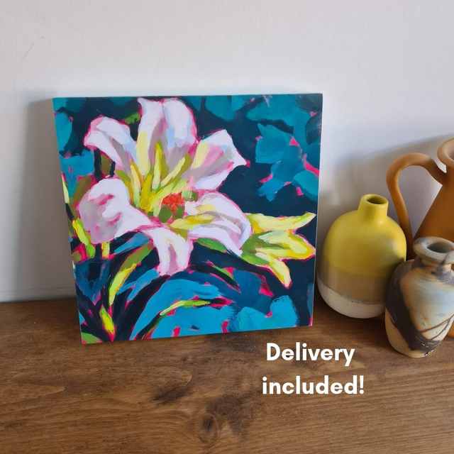 Lily quality print on cradled board ready to hang